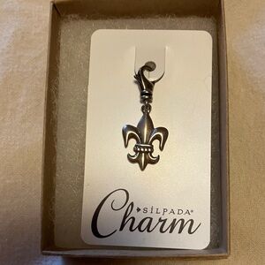 New!Silpada sterling silver Lily of the valley charm wth carabiner clasp